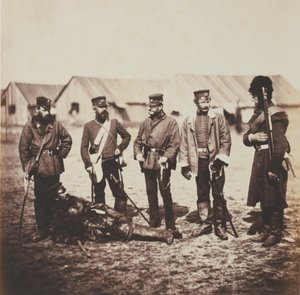Lieutenant-General William Munro and Officers of the 39th (Dorsetshire) Regiment of Foot, from an album of 52 photographs associated with the Crimean War, 1855 by Roger Fenton
